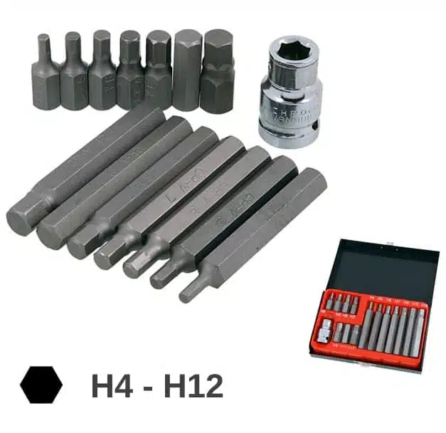 douille hexagonale 14 embouts allen